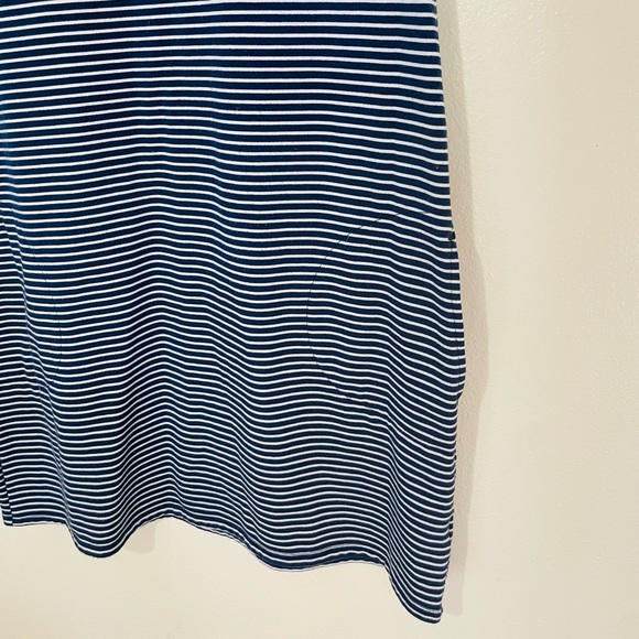 Gap M Blue White Striped Short Sleeve Dress Coverup Beach - Picture 3 of 9